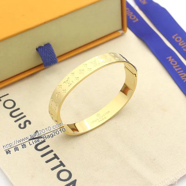 Louis Vuitton新款飾品 路易威登Monogram手環 LV鉚釘字母手鐲  zglv1862